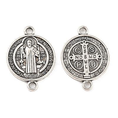Tibetan Style Alloy Connector Charms X-TIBE-P001-29AS-1
