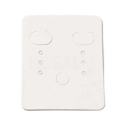 50Pcs Rectangle Paper Earring Display Cards CDIS-M008-01A-1