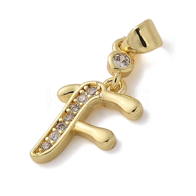 Brass Micro Pave Cubic Zirconia Pendants KK-M319-02G-F-1