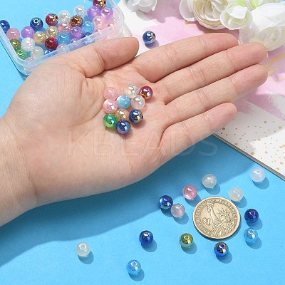 UV Plating Iridescent Acrylic Beads MACR-CJ0001-75-1