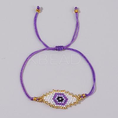 Bohemian Style Handmade Beaded Evil Eye Bracelet for Couples and Friends RR7314-3-1