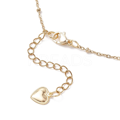 Shell Pearl with Alloy Wings Angel Pendant 304 Stainless Steel Satellite Chain Necklaces NJEW-JN05427-1