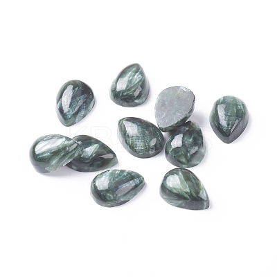 Natural Seraphinite Cabochons X-G-E557-09A-1