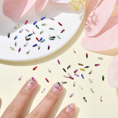 200Pcs Glass Rhinestone Cabochons MRMJ-CJC0007-17-1
