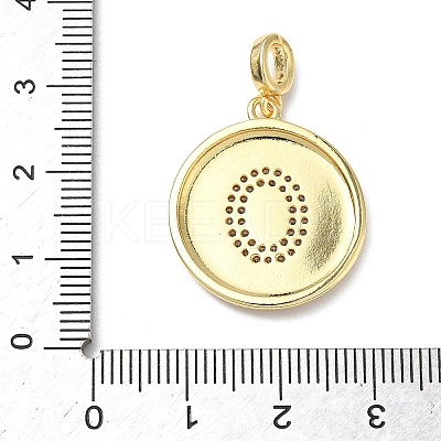 Brass Micro Pave Clear Cubic Zirconia Pendants KK-L253-17G-O-1