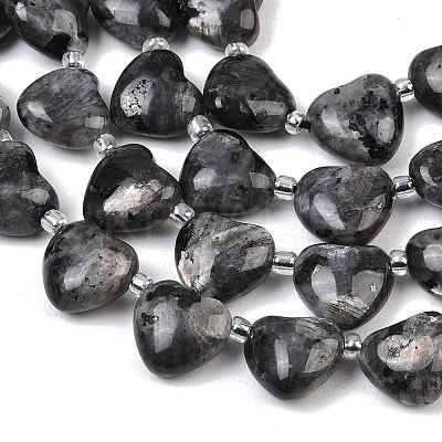 Natural Larvikite Beads Strands G-NH0069-A10-1