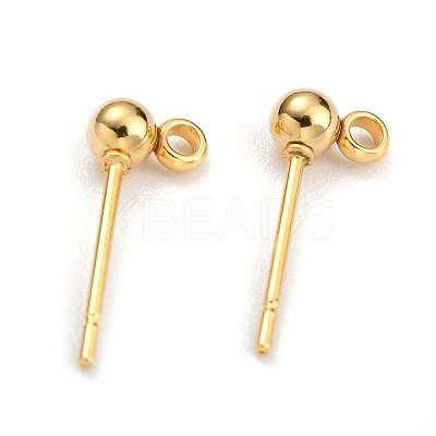 304 Stainless Steel Ball Post Stud Earring Findings LS-X-STAS-Z035-01G-E-1