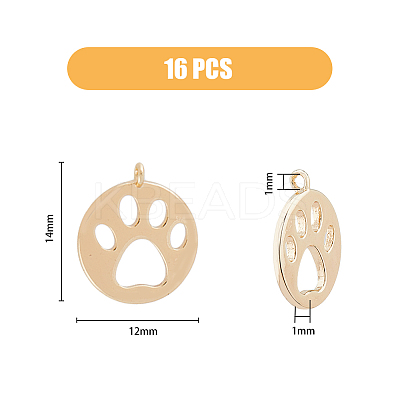 16Pcs Brass Charms KK-DC0002-18-1