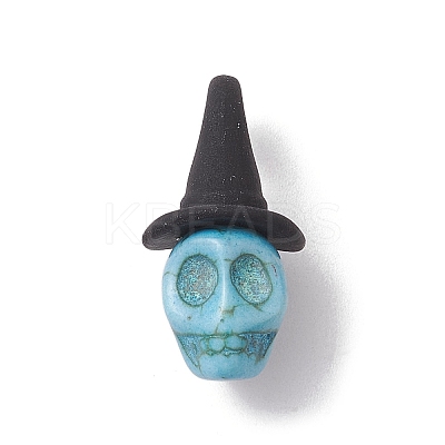 Synthetic Turquoise Dyed Pendants X1-PALLOY-TA00114-1