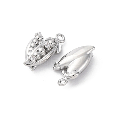 Brass Rhinestone Pendants KK-E793-01P-1