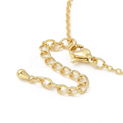 Clear Cubic Zirconia Rectangle Lariat Necklace NJEW-E074-05G-1