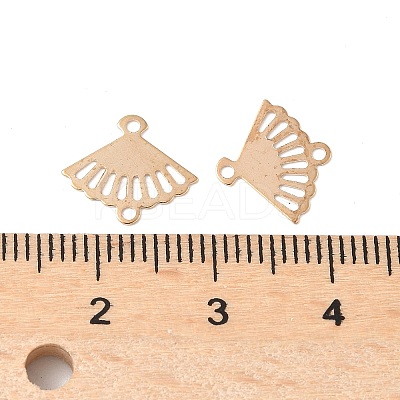 Brass Laser Cut Hollow Connector Charms KK-K277-12KCG-1