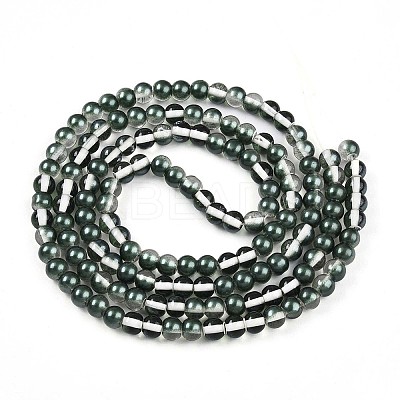 Baking Paint Transparent Glass Beads Strands DGLA-N011-6mm-07-1
