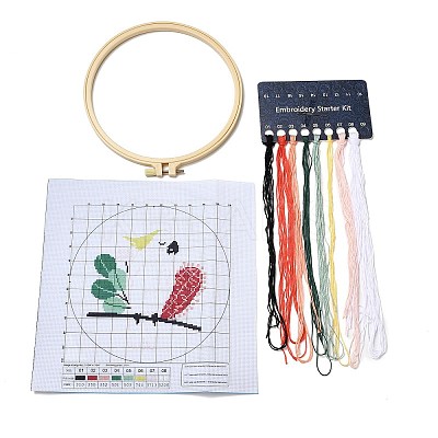 Parrot DIY Cross Stitch Beginner Kits DIY-NH0005-A03-1