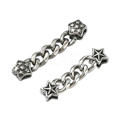 2Pcs 2 Styles 304 Stainless Steel Connectors STAS-CJ0002-51-1
