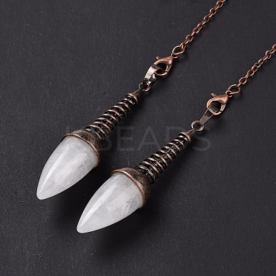 Natural Quartz Crystal Dowsing Pendulums G-L524-06R-07-1