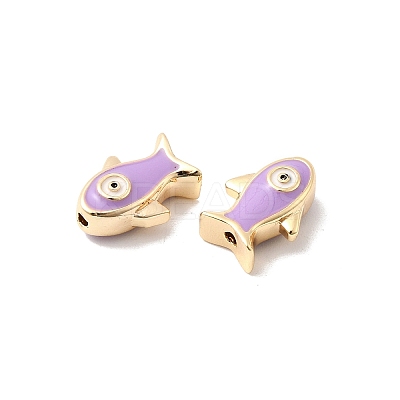 Brass Enamel Beads KK-A277-01G-01-1