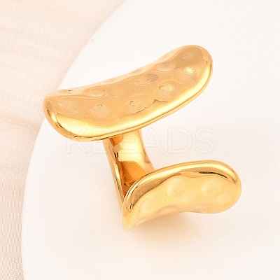 304 Stainless Steel Cuff Open Rings LS-RJEW-D336-02G-1