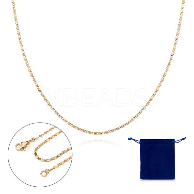 Brass Lumachina Chain Necklace for Women NJEW-TA0001-15-1