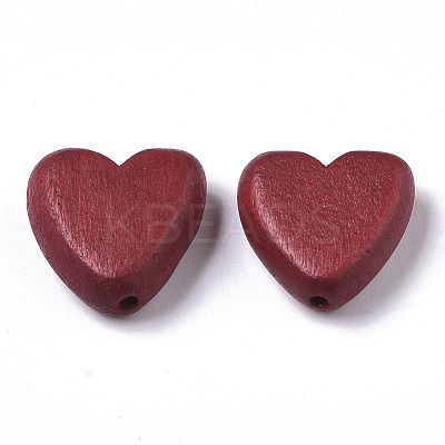Painted Wood Beads X-WOOD-R265-08F-1