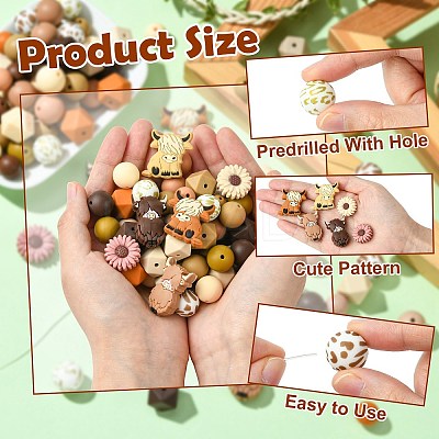 Round Food Grade Eco-Friendly Silicone Beads SIL-CJ0002-72-1