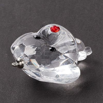 Transparent Acrylic Rhinestone Big Pendants LS-TACR-P002-01A-1