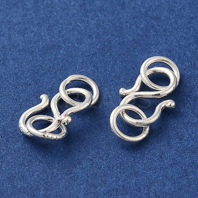 925 Sterling Silver S Shape Clasps STER-K177-05A-S-1
