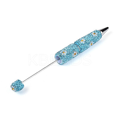 Alloy Beadable Pen AJEW-A066-02F-1