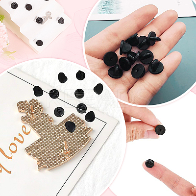 200Pcs Silicone Brooch Findings MAK-SP0001-09-1