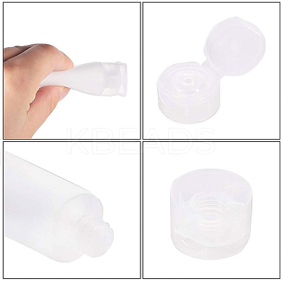 20ml Matte PE Plastic Refillable Flip Top Cap Bottles LS-MRMJ-WH0024-01A-1