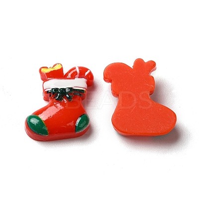 Christmas Opaque Resin Cabochons RESI-K019-31-1