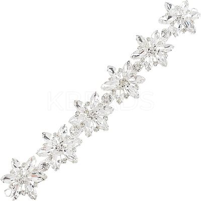 1Pc Shiny Flower Crystal Rhinestone Trim DIY-FG0003-37-1