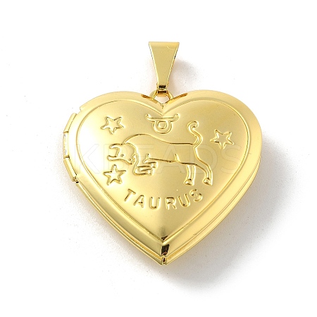 Brass Locket Pendants KK-C092-25G-12-1