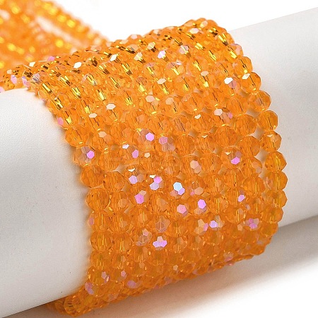 Electroplate Transparent Glass Beads Strands EGLA-A035-T3mm-L05-1