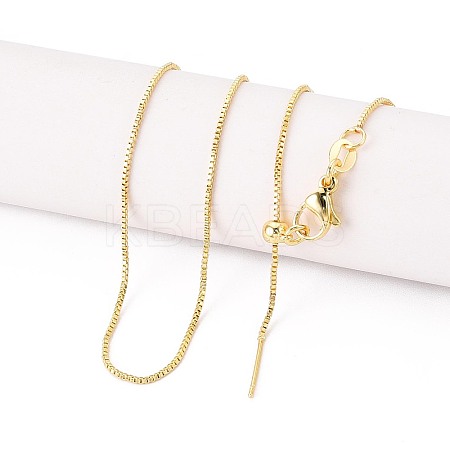 Brass Box Chain Adjustable Slider Necklaces NJEW-B119-02G-1