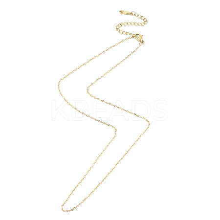 Ion Plating(IP) 304 Stainless Steel Cable Chain Necklace for Men Women LS-NJEW-M200-01G-1