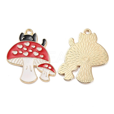 Rack Plating Alloy Enamel Pendants LS-ENAM-Q449-10G-1
