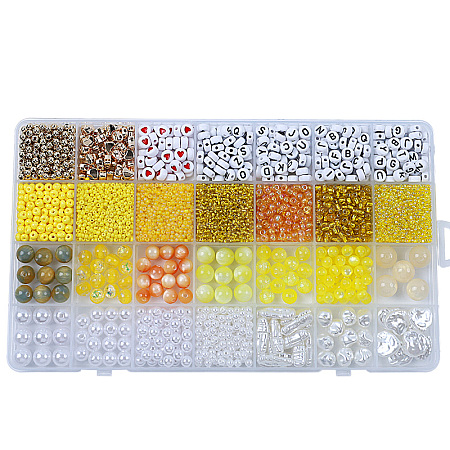 DIY 28 Style Resin & Acrylic & ABS Beads Jewelry Making Finding Kit DIY-NB0012-03H-1