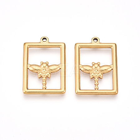 304 Stainless Steel Pendants STAS-N109-18G-1