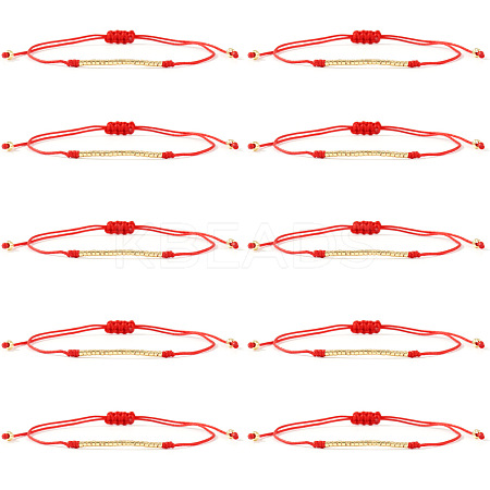 10Pcs Plastic Beads Braided Bead Bracelets CF6831-4-1