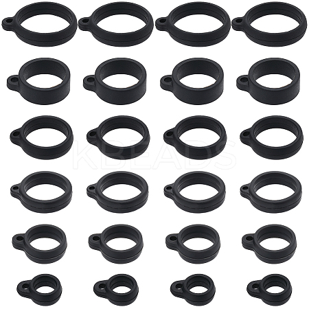 Gorgecraft 60Pcs 6 Styles Silicone Pendant SIL-GF0001-47-1