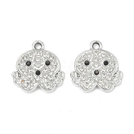 Alloy Rhinestone Pendants FIND-C087-01C-P-1