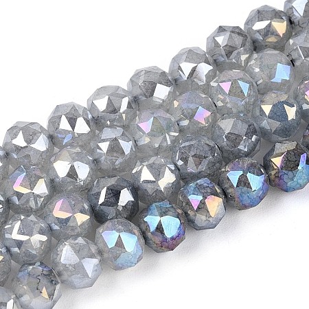 Anti-Tarnish Electroplate Glass Beads Strands GLAA-N064-6mm-01-1