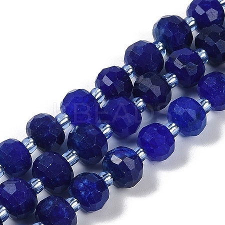 Natural Dyed White Jade Beads Strands G-H057-A22-06-1