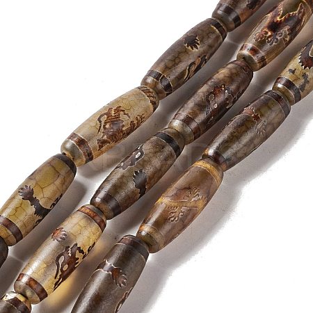 Tibetan Style dZi Beads Strands G-A024-01X-1