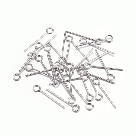 Tarnish Resistant 304 Stainless Steel Eye Pins LS-STAS-O105-01P-0.6x16mm-1
