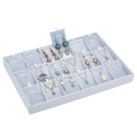 1Pc 18-slot Velvet Necklace & Pendant Organizer Holder ODIS-AR0001-09-1