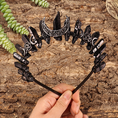 Natural Quartzl Crystal Hair Bands PW-WG4C34A-05-1