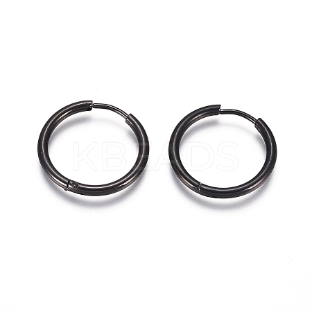 304 Stainless Steel Huggie Hoop Earrings EJEW-G272-02-16mm-B-1