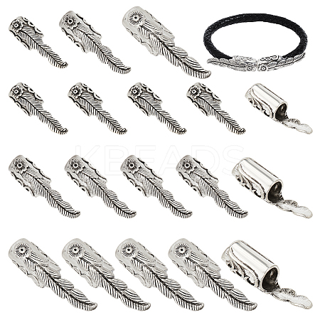  18Pcs 3 Size Alloy Closed Cover Clasp Head FIND-NB0004-25-1